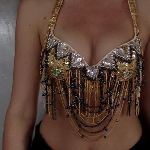 Beaded Bra Top Rave / Mardi Gras / Festival